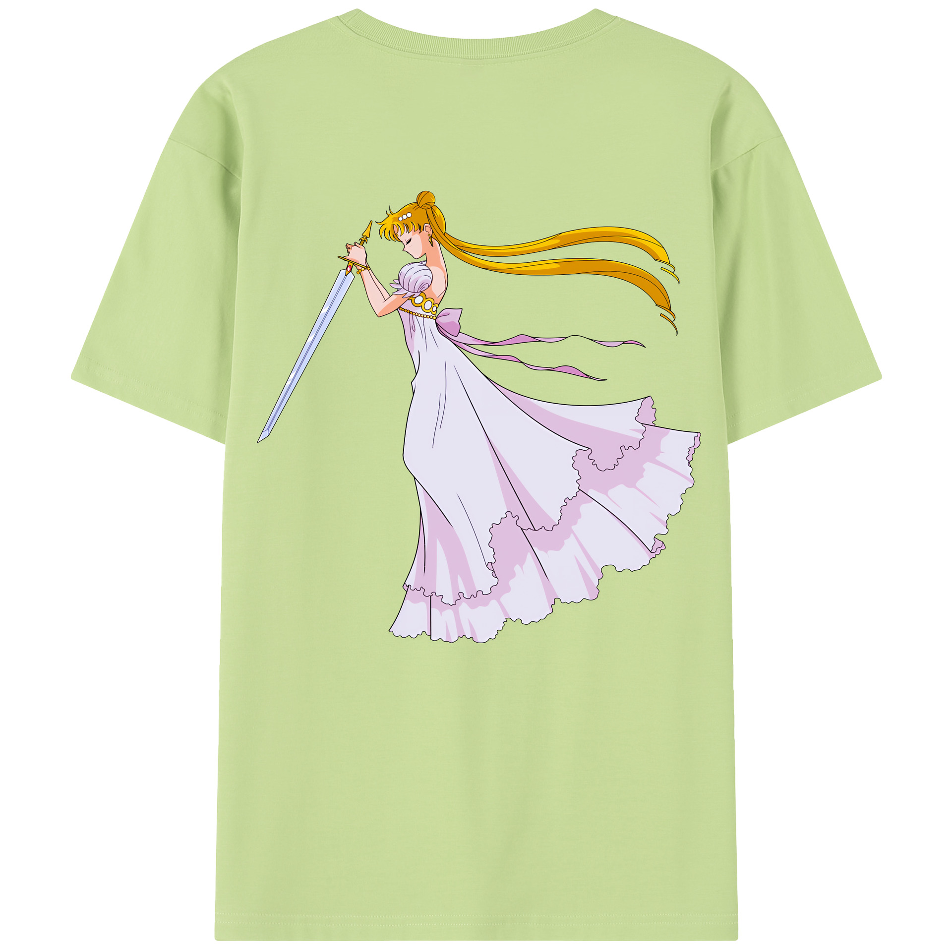 （画像用） 美少女戦士セーラームーン 愛野 美奈子 あいの みなこ Sailor Moon Aino Minako 綿100％半袖Tシャツ（背面プリント）